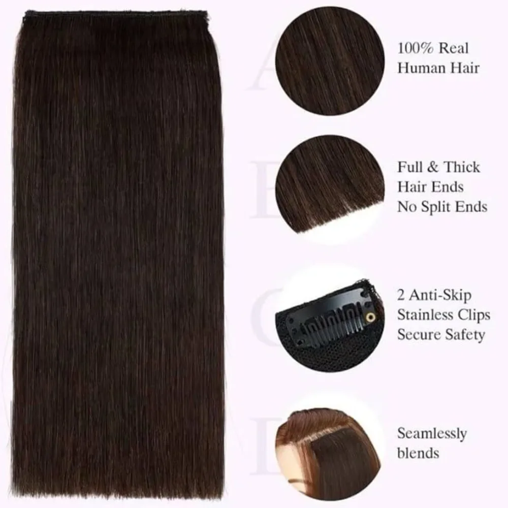 4 Piece Set of Human Hair Clip in Extensions - Brand new Never Used